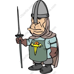 Quirky Cartoon Medieval Soldier