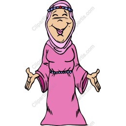 Joyful Pink Robed Character