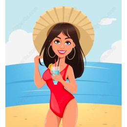 Summer Bliss of a Beach Woman