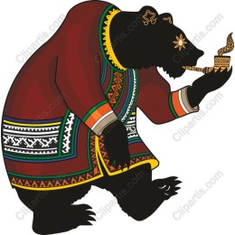 Cultural Bear in Traditional Attire