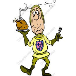 Whimsical Chef with Roasted Chicken