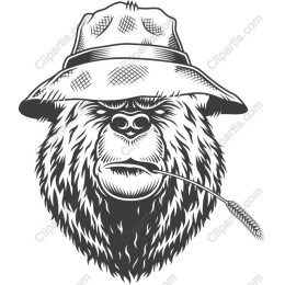 Rustic Bear with Hat