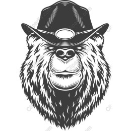 Cowboy Bear Head