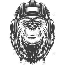 Fierce Gorilla Head Helmet