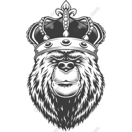 Regal Gorilla with Crown