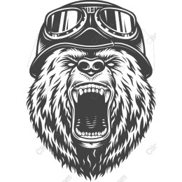 Fierce Bear with Goggles