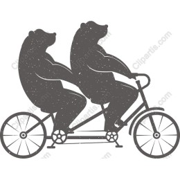 Whimsical Bear Tandem Bicycle