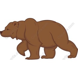 Charming Cartoon Brown Bear