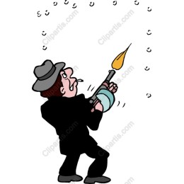 Vintage Flame-Blowing Character