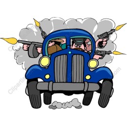 Classic Blue Getaway Car