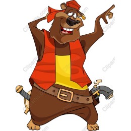 Playful Cartoon Bear