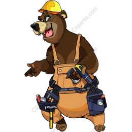 Cartoon Bear Handyman