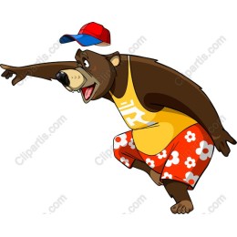 Playful Cartoon Bear