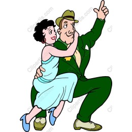 Retro Dancing Couple