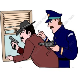 Police vs. Robber Cartoon