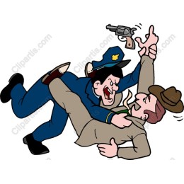 Classic Showdown: Police Officer vs. Outlaw