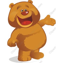 Cheerful Cartoon Bear