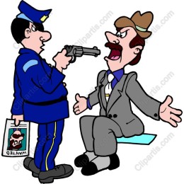 Cartoon Police Face-Off