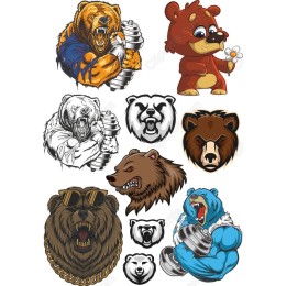 Bear Collection - Muscular & Cartoon Bears Bundle