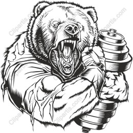 Fierce Muscular Bear