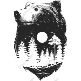 Majestic Bear and Forest