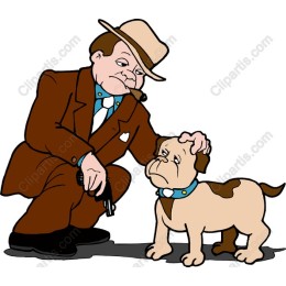Vintage Character with Dog