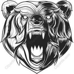 Fierce Bear Head