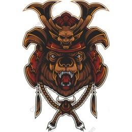 Samurai Bear Head