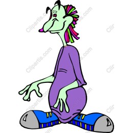 Quirky Green Character