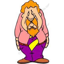 Frustrated Cartoon Character