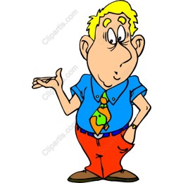 Cheerful Cartoon Gentleman