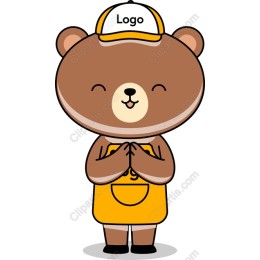 Adorable Customizable Bear Character