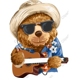 Charming Bear Playing Guitar