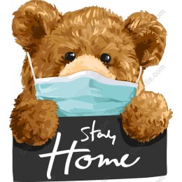 Cute Stay Home Bear