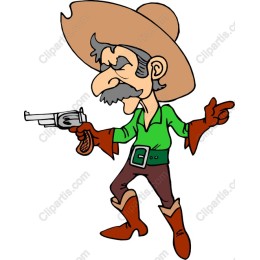 Vibrant Cartoon Mexican Bandit