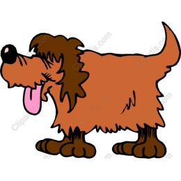 Playful Shaggy Dog Cartoon