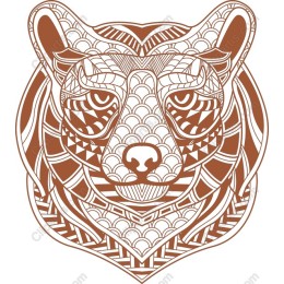 Geometric Bear Head