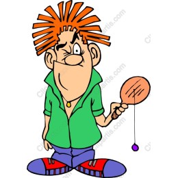 Quirky Character with Wild Hair