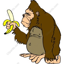 Whimsical Gorilla Holding Banana