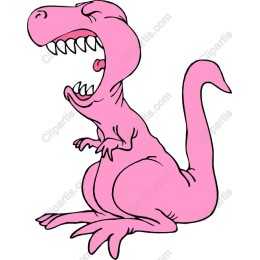 Cheerful Pink Dinosaur