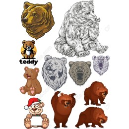 Bear Clipart Bundle - Adorable & Fierce