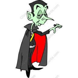 Whimsical Cartoon Vampire