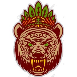 Tribal Bear with Crown