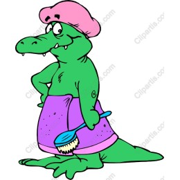 Friendly Green Dinosaur Chef