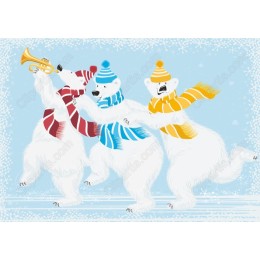 Playful Polar Bears Winter Celebration
