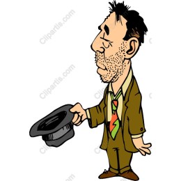 Cartoon Gentleman with Top Hat