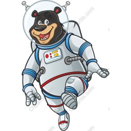 Adventurous Bear Astronaut