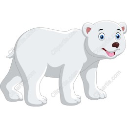 Charming Cartoon Polar Bear