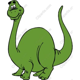 Charming Green Dinosaur