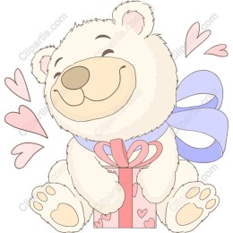 Cuddly Bear with Gift